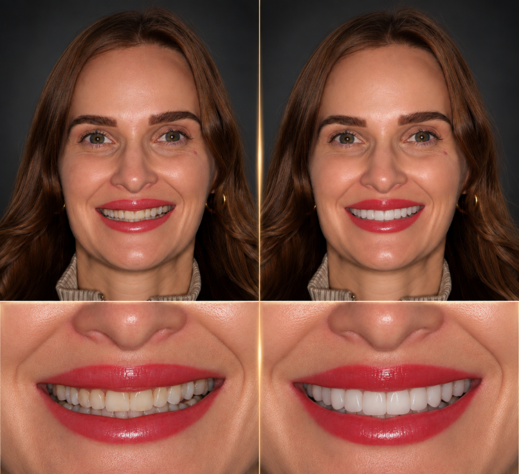 Before and after smile makeover at Hills Dental Care in Castle Hill